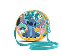 Disney Lilo et Stitch Colors-Sac à Bandoulière Rond, Turquoise, 18,5 x 18,5 cm