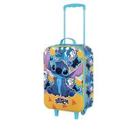 Disney Lilo et Stitch Colors-Valise à roulettes Soft 3D, Turquoise, 17 x 33 x 52 cm, Capacité 26 L