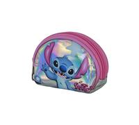 Disney Lilo et Stitch Cosmic-Porte-Monnaie Ovale Casual, Argent, 12 x 9 cm
