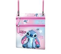 Disney Lilo et Stitch Cosmic-Sac à Bandoulière Action Vertical, Rose, 15 x 17 cm