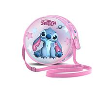 Disney Lilo et Stitch Cosmic-Sac à Bandoulière Rond, Rose, 18,5 x 18,5 cm