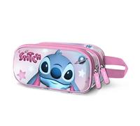 Disney Lilo et Stitch Cosmic-Trousse 3D Double, Rose, 22 x 10 cm