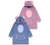 Disney Lilo et Stitch Couverture à Réversible Capuche pour Fille, Stitch et Angel Sweat à Capuche Surdimensionné, Multicolore, Taille Unique