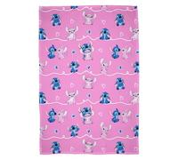 Disney Lilo et Stitch Couverture Polaire Officielle | Jet Ultra Doux et Chaud | Design Chill | Parfait pour Maison, Chambre, soirées Pyjama et Camping | 100 x 150 cm