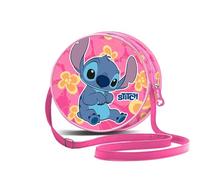 Disney Lilo et Stitch Cute-Sac à Bandoulière Rond, Rose, 18,5 x 18,5 cm