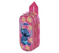 Disney Lilo et Stitch Cute-Trousse 3D Double, Rose, 22 x 10 cm