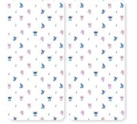 Disney Lilo et Stitch Drap Housse Simple Officiel, Design Chill avec Stitch et Angel, Conçu pour Lits Simples, Polyester Doux avec Bord élastique, Chambre d’Enfant (Lot de 2)