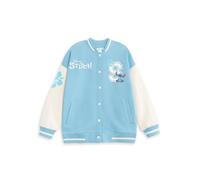 Disney Lilo et Stitch Filles Bleu Bomber Veste | Veste Varsity Streetwear avec Stitch Graphics | Vêtements décontractés à manches longues pour enfants | Marchandises Stitch - 6-7 ans