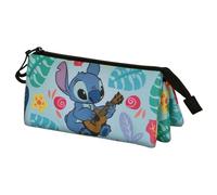 Disney Lilo et Stitch Guitar-Trousse Triple, Vert, 23 x 11 cm