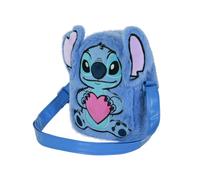 Disney Sac à bandoulière Lilo et Stitch Heart Carré Peluche Bleu