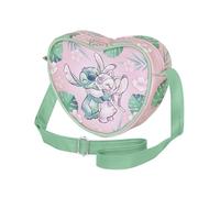 Disney Lilo et Stitch Hug-Sac à Bandoulière Coeur Casual, Rose, 21 x 15,5 cm