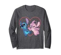 Disney Lilo et Stitch Les Bisous d'Amour d'Angel T-Shirt Manche Longue