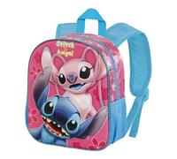 Disney Lilo et Stitch Match-Sac à Dos 3D Petit, Rose, 26 x 31 cm, Capacité 8,5 L