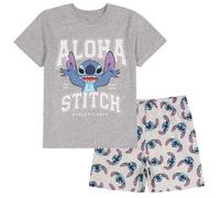 Disney Lilo et Stitch, Pyjama Court, Garçon (Gris,8 Ans)