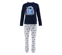 Disney Lilo et Stitch, Pyjama Long, Femme (Bleu Marine,L)
