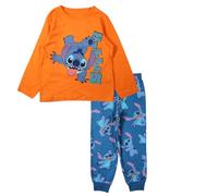 Disney Lilo et Stitch, Pyjama Long, Garçon (FR/ES, Âge, 8 Ans, Taille Normale, Orange)