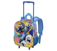 Disney Lilo et Stitch Skater-Sac à Dos 3D à roulettes Petit, Jaune, 26 x 34 cm, Capacité 12,5 L