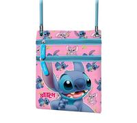 Disney Lilo et Stitch Surprise-Sac à Bandoulière Action Vertical, Bleu, 15 x 17 cm