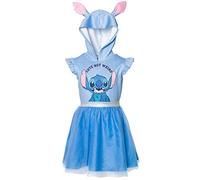 Disney Lilo & Point Grandes Filles Maille Cosplay Manches Courtes Robe Bleu 14-16, P-FL2281331LS