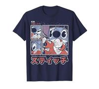 Disney Lilo & Stitch 626 Stitch Day Kanji Panels T-Shirt, Homme, Bleu Marine, 5XL