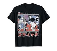 Disney Lilo & Stitch 626 Stitch Day Kanji Panels T-Shirt, Homme, Noir, L