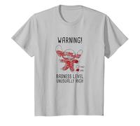 Disney Lilo & Stitch 626 Stitch Day Warning Badness Level T-Shirt, Enfant, Argent, 6 ans