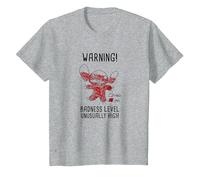 Disney Lilo & Stitch 626 Stitch Day Warning Badness Level T-Shirt, Enfant, Gris Chiné, 8 ans
