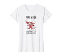 Disney Lilo & Stitch 626 Stitch Day Warning Badness Level T-Shirt, Femme, Blanc, M