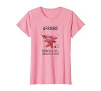 Disney Lilo & Stitch 626 Stitch Day Warning Badness Level T-Shirt, Femme, Rose, 3XL