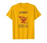 Disney Lilo & Stitch 626 Stitch Day Warning Badness Level T-Shirt, Homme, Doré vif, 3XL