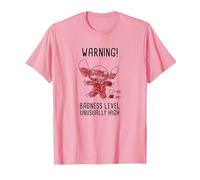 Disney Lilo & Stitch 626 Stitch Day Warning Badness Level T-Shirt, Homme, Rose, 3XL