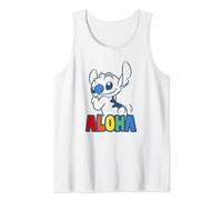Disney Lilo & Stitch Aloha Rainbow Fill Text Cute Logo Débardeur
