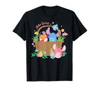 Disney Lilo & Stitch + Angel Aloha Spring Easter Eggs Basket T-Shirt