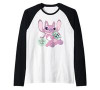 Disney Lilo & Stitch Angel My Emotional Support Boba Tea Manche Raglan