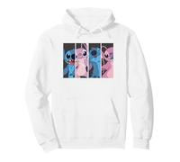 Disney Lilo & Stitch Angel & Stitch Boxes Sweat à Capuche, Unisexe pour adultes, Blanc, L