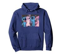 Disney Lilo & Stitch Angel & Stitch Boxes Sweat à Capuche, Unisexe pour adultes, Bleu Marine, XL