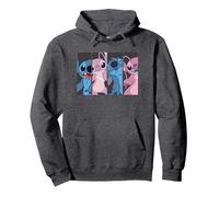 Disney Lilo & Stitch Angel & Stitch Boxes Sweat à Capuche, Unisexe pour adultes, Chiné Foncé, S