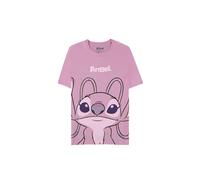 Disney Lilo & Stitch-Angel-Short Sleeved T-Shirt, Rose(w), XL Mixte