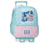 Disney Lilo & Stitch Beach & Love, Sac à Dos Scolaire compartimenté, avec poignée de Transport et Plusieurs Poches, par Joumma Bags