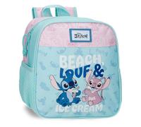 Disney Lilo & Stitch Beach & Love, sac à dos scolaire compartimenté, avec poignée de transport et plusieurs poches, par Joumma Bags