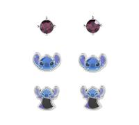 Disney Boucles d'oreilles Lilo & Stitch Blue Costume SH00630RL.PH 3 pièces Bleu