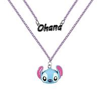 Disney Collier Ohana Stitch double rang Bleu Pendentif 16 mm NH00922RL-16.PH