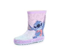 Disney Lilo & Stitch Bottes de Pluie pour Filles | Bottes de Pluie Enfant avec Imprimé Stitch sur Toute la Surface en Violet | Bottes en Caoutchouc Résistantes à l'Eau pour Enfants