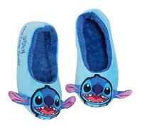 Disney Lilo & Stitch Chaussons pour Femmes Filles Adolescentes Chaussons à Enfiler Type Ballerine Chaussettes Chaussons, bleu, 37 EU