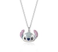 Collier Disney Stitch pour femmes - Licence officielle, 16"+3" - Bijou tendance pavé de cristaux Stitch pour femmes, en zinc, pierre acrylique