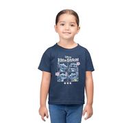 Disney Lilo & Stitch Comic Style T-Shirt for Girls - Funny Expressions Graphic Tee - 4-Panel Cartoon Character Print