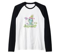 Disney Lilo & Stitch Cute Scrump Doll Pastel Color Big Logo Manche Raglan