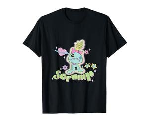 Disney Lilo & Stitch Cute Scrump Doll Pastel Color Big Logo T-Shirt