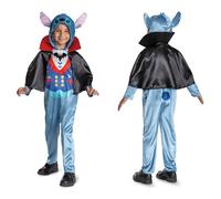 Disney Lilo & Stitch - Déguisement Enfant Stitch Vampire avec Cape et Capuche - Taille S (5 à 6 Ans) - Licence Officielle Disney - Costume Halloween et Carnaval pour Garçons et Filles