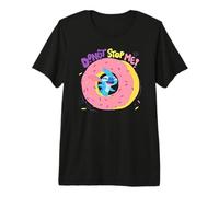 Disney Lilo & Stitch Donut Stop Me Cute Stitch Chest Logo T-shirt haut de gamme